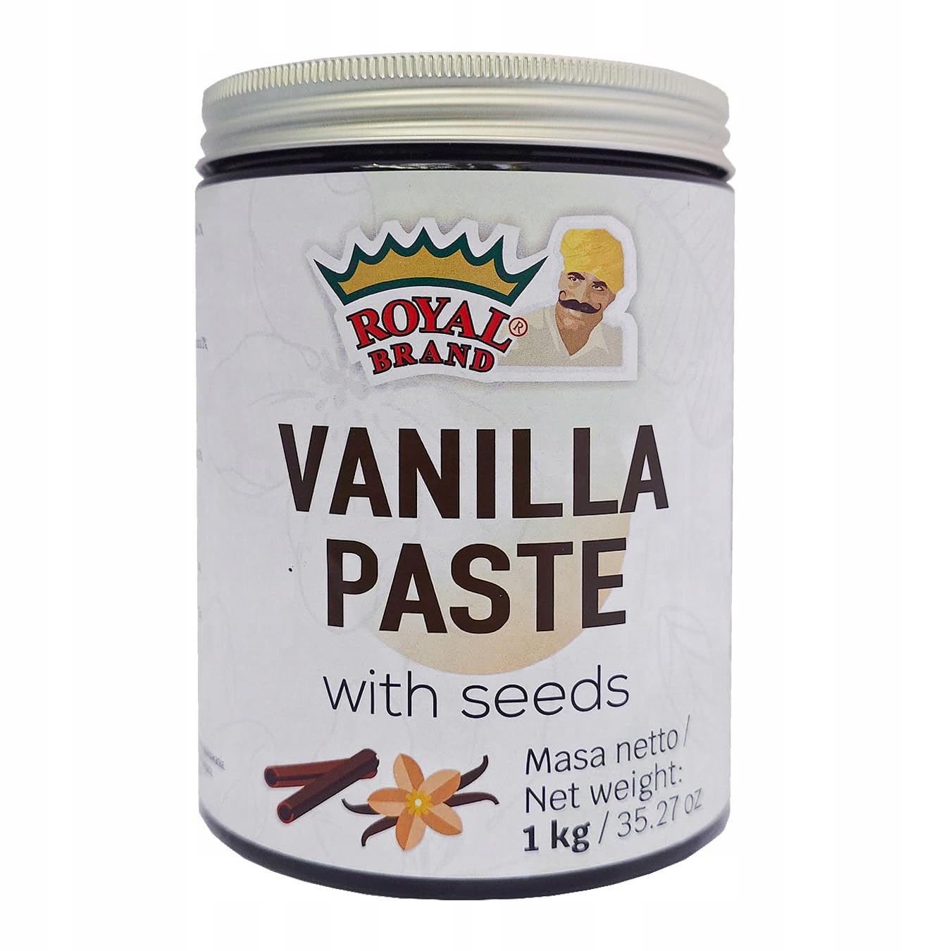 Royal Brand Bourbon Vanille Paste 1 kg Gourmet – Intensives Vanille Aroma ohne Konservierungsstoffe