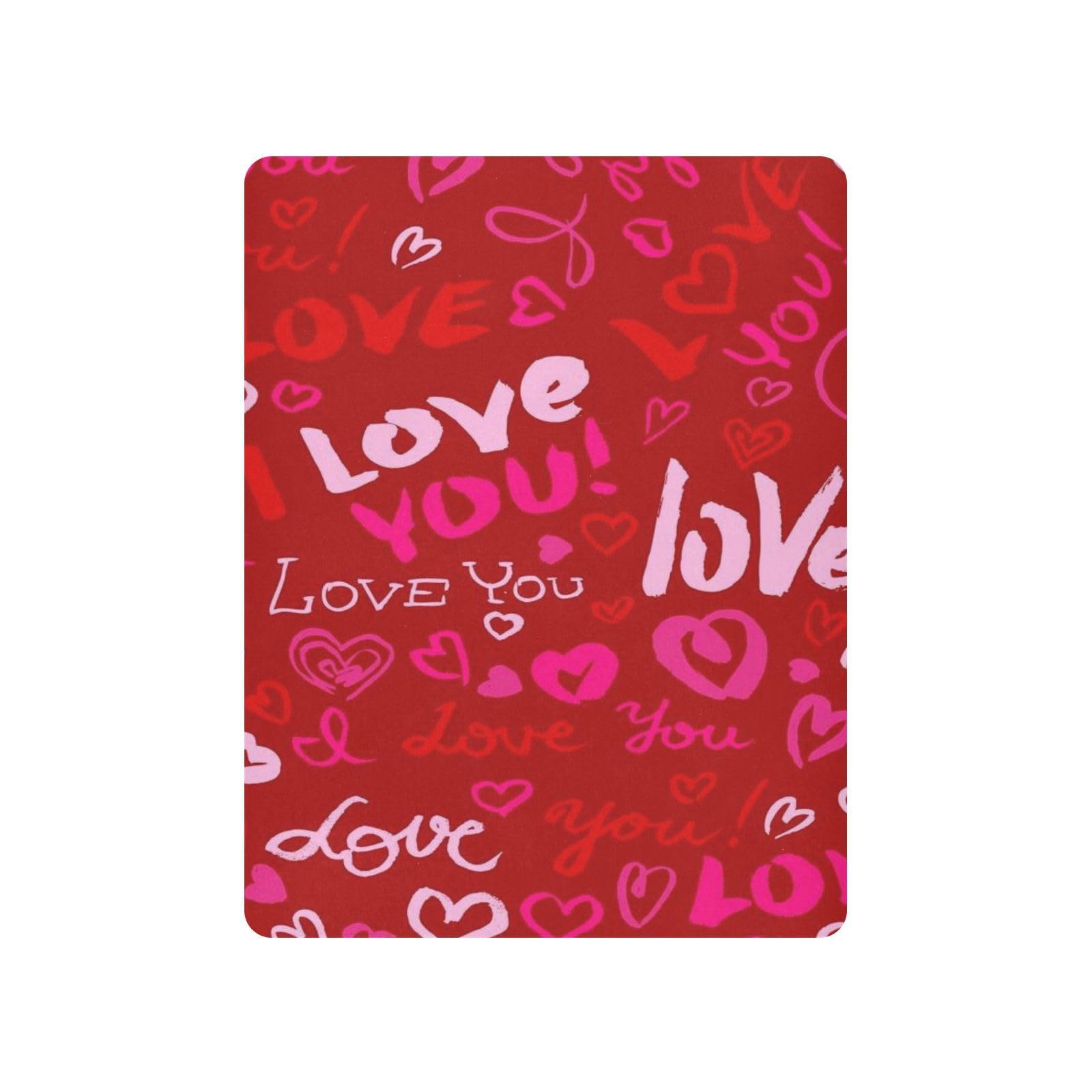 Moudou Valentine's Day Love Heart Playard Sheet for Boy Girls, Soft Breathable Fitted Toddler Sheet for Standard Playard Bed Mattress, 39 x 27 x 5 Inch