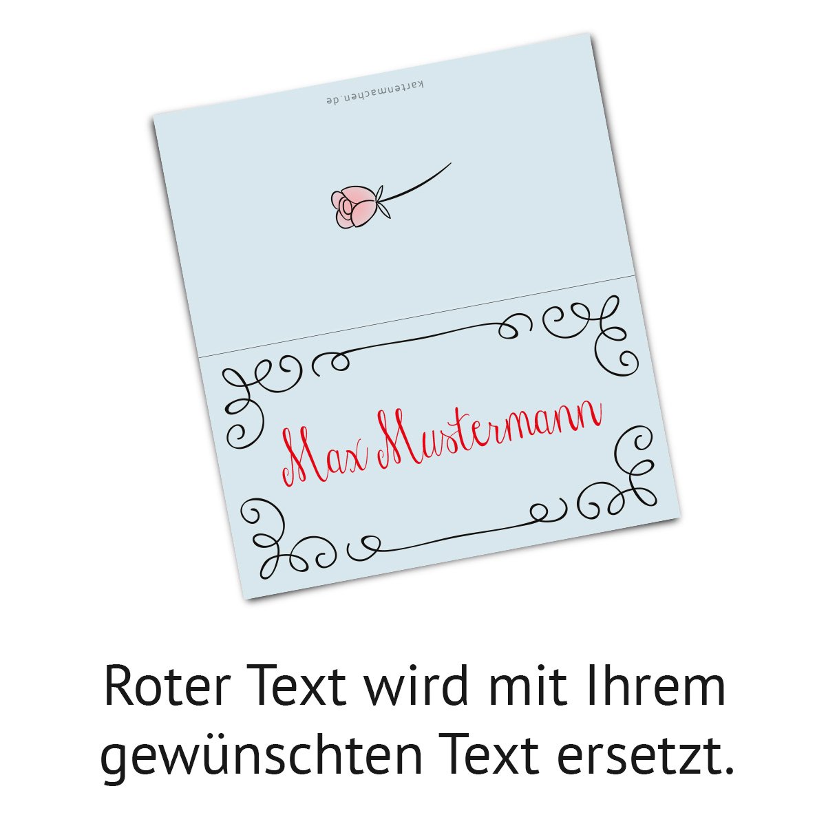 50 x Hochzeit Tischkarten Platzkarten Namenskarten Kärtchen individuell - Küssendes Paar
