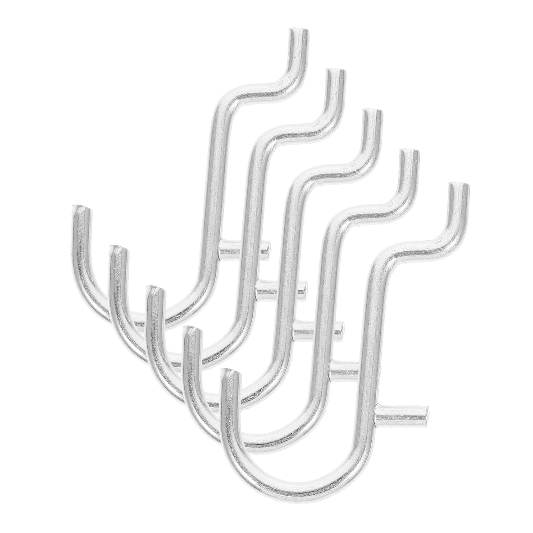 DECOMELODY Clamp-on Desk Pegboard Hooks Set 20/pcs Metal Pegboard Hooks Key Hook Tool Jewelry Organizer Wall Accessory