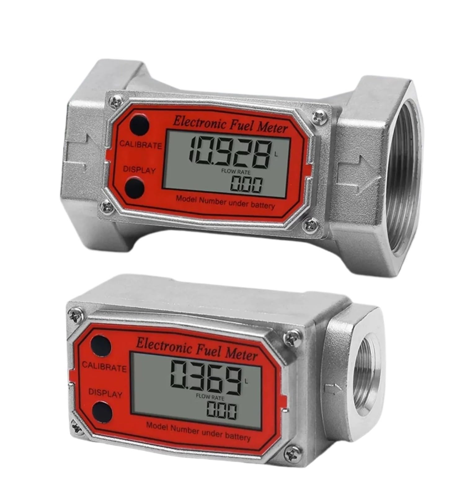 QfUxYYSLD 1pcs 1/1.5/2" High-Precision Turbine Flow Meter Electronic Digital Display(1 inch)