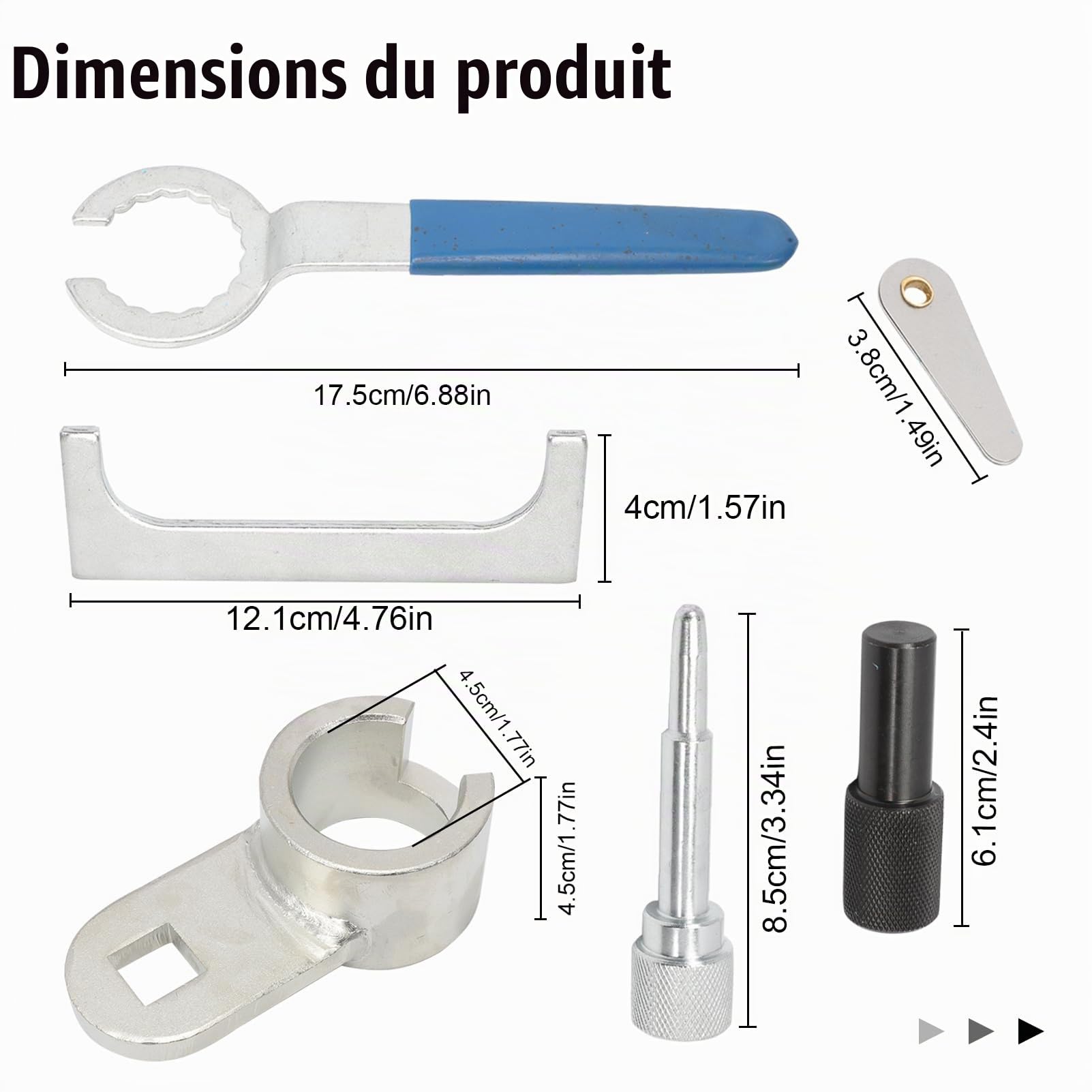 Lot de 7 outils de montage de moteur compatibles avec Transporter LT CRA*fter T4 de VAG 2.4/2.5 DSDI TDICR Outil de réglage du moteur, courroie de distribution, kit de verrouillage d'arbre à