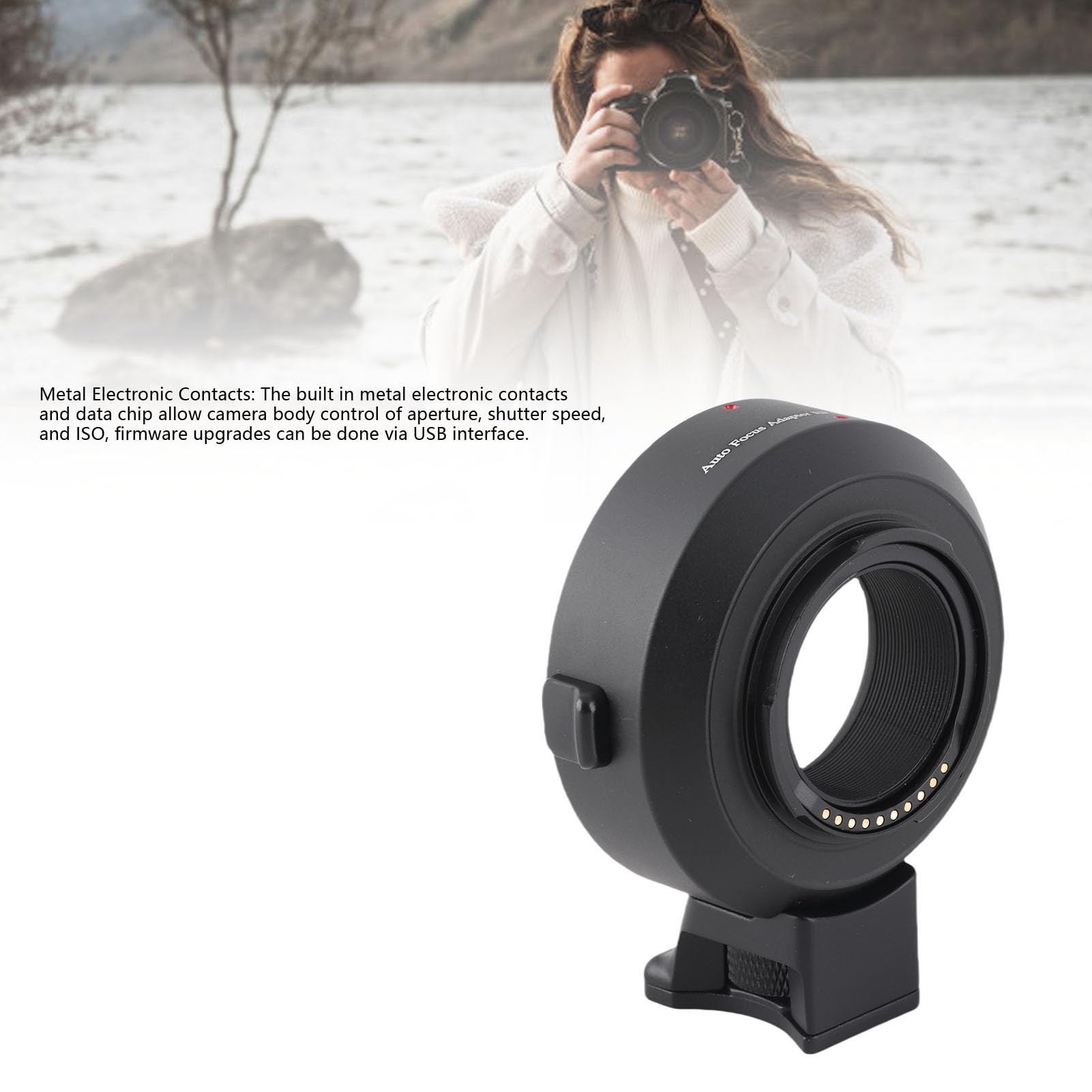 Alomejor Camera Lens Adapter for FX Mount | Costruzione in metallo, Supporta autofocus, Trasferimento dati EXIF, Compatibile con la serie X T