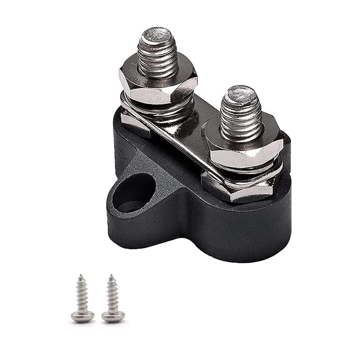Tiyao Black Terminal Block Studs M8 48V Junction Block Bus Bar Dual Heavy Duty Power Distribution Stud For Truck Rv Boat,