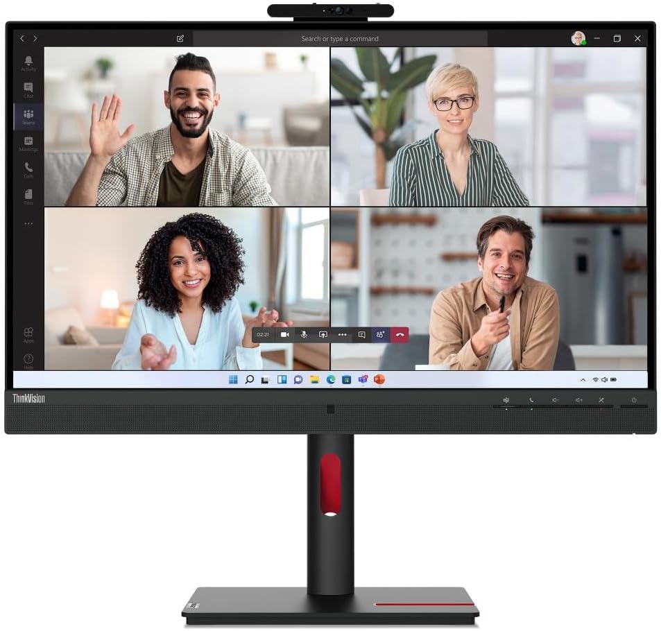 Lenovo ThinkVision T27hv-30 27" Class Webcam WQHD LED Monitor - 16:9 - Raven Black