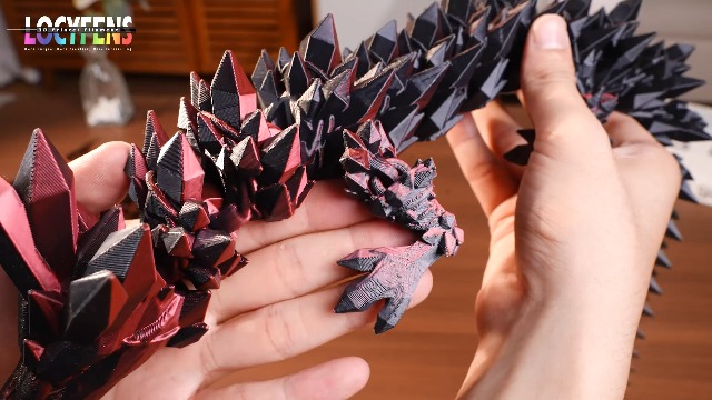 Dragón Articulado Impreso En 3D – Figura De Dragón Con Juntas Móviles, Color Degradado, Ideal Para Coleccionistas Y Decoración