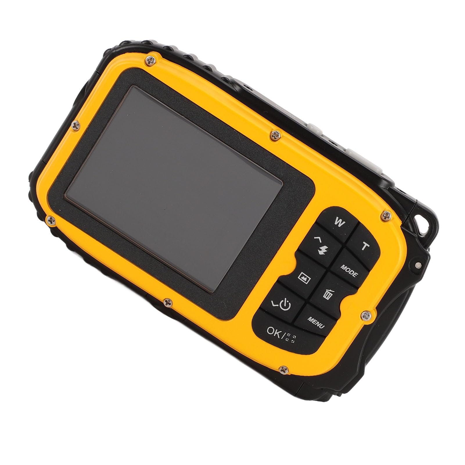 Kamera do nurkowania 1080P 48MP Antywstrząsowa 5m Wodoodporna kamera podwodna z 2,4-calowym kolorowym ekranem Karta pamięci 32G Autofokus 630mAh Rozpoznawanie twarzy (Żółty)