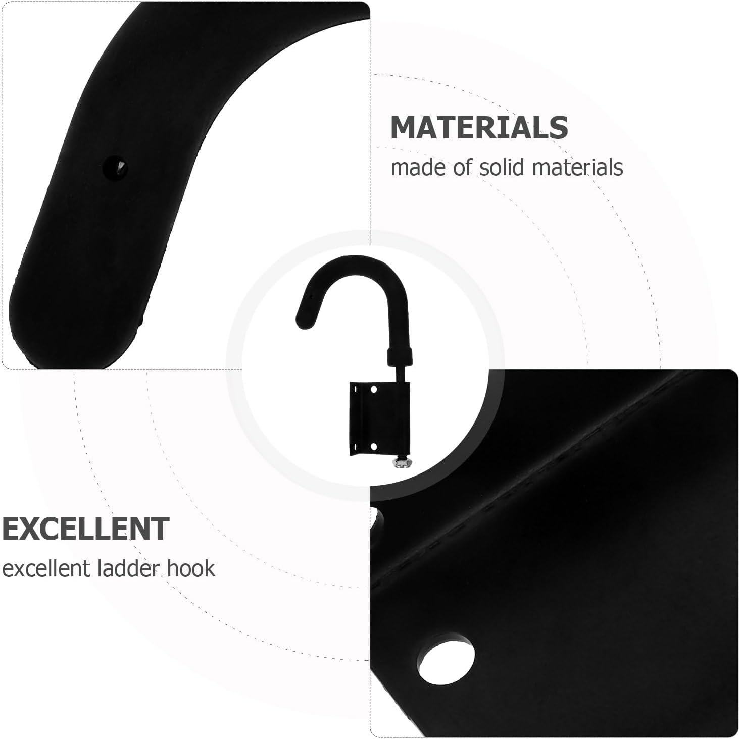 NOLITOY Heavy Duty Extension Ladder Roof Hooks Set Outdoor Ladder Accessories with Anti-Drop Design for Roofing and Wall Mounting