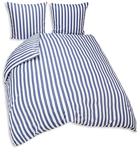 Preisvergleich Produktbild Fleuresse Riva Feingewebe-Bettwäsche set, jeansblau