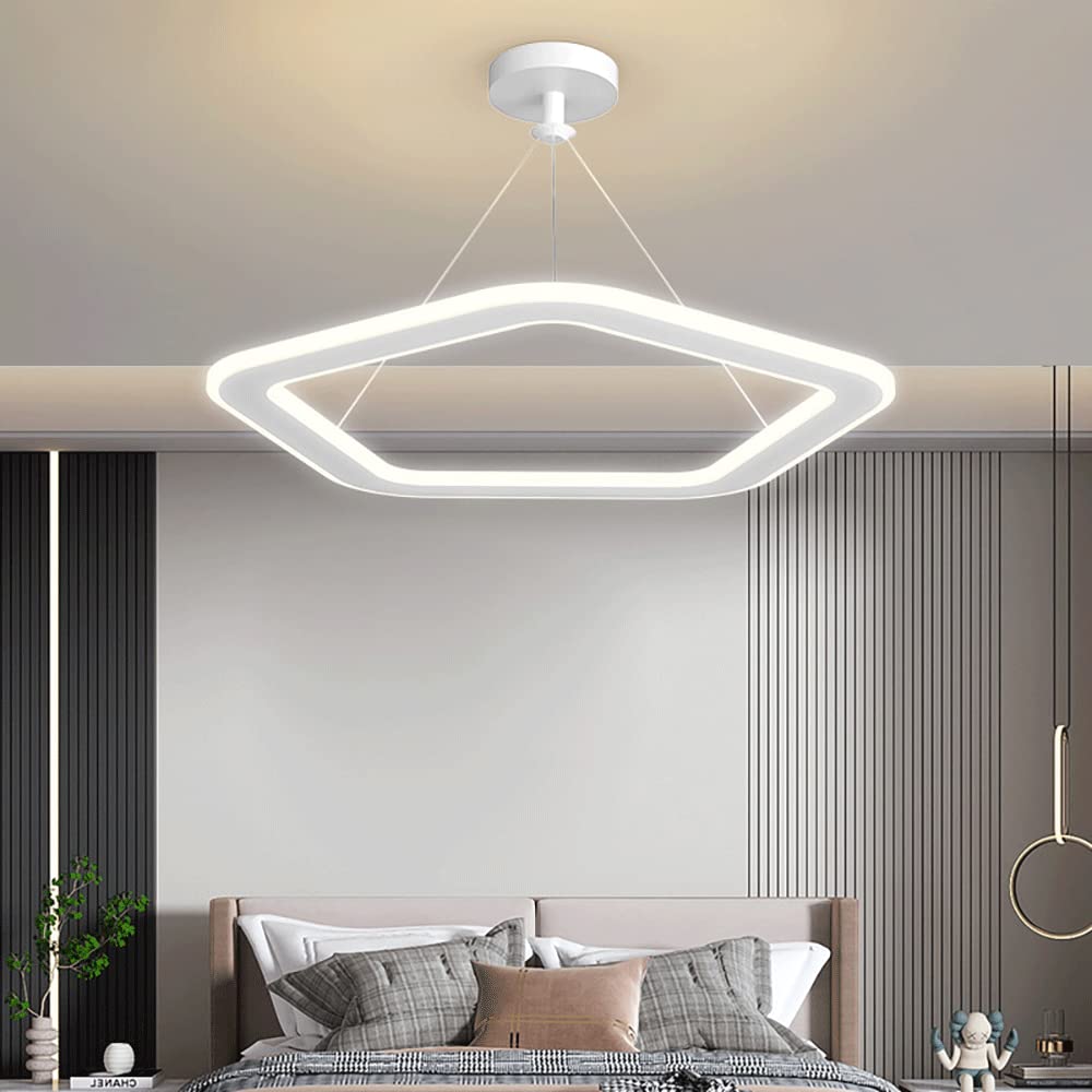 Lampada a Sospensione pentagonale Creativa in Metallo con Paralume in Acrilico con Apertura, Moderna Lampada a LED per Creare Atmosfera in Camera da Letto, lampade a Sospensione ad