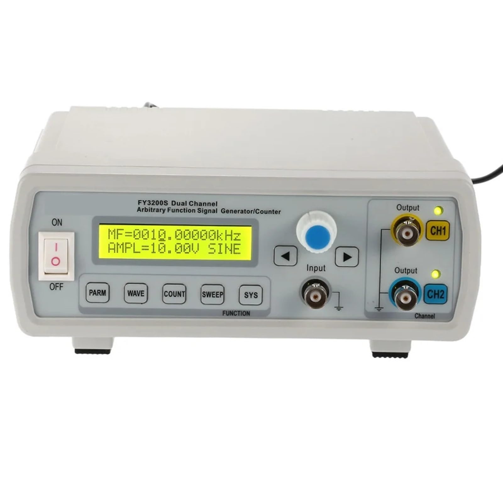 VCHICS Digitaler DDS-Funktionsgenerator, zweikanaliger 12-Bit-Sinuswellengenerator mit 250MSa/s und 24MHz beliebiger Wellenform/Pulsfrequenzsignalgenerator Für Elektroprojekte(Kitchen Treasure)