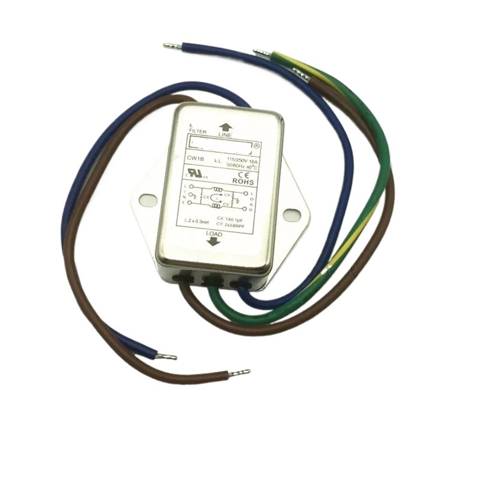 Filtre de puissance DC CW1B-6-10A-L de purification ligne interférence DC24V