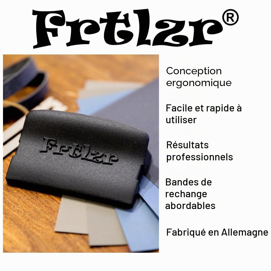 Kit de polissage de frettes de guitare de base, conception ergonomique, fabriqué en Allemagne, kit de finition pour frettes