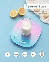 Vista 4 de arboleaf Báscula de alimentos recargable, básculas digitales de peso gramo y onzas, báscula de cocina digital, báscula de medición inteligente