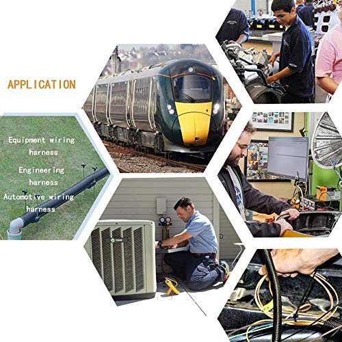 Yxq 44Feet 10Mm Id Corrugated Tubing Cable Cover Sleeve Not-Split Bellows Pipe Flexible Electric Conduit Liquid Hose Insulation Wire Loom Black Pe Plastic #TOP3