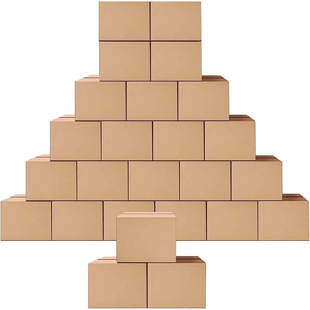 Schliersee Small Shipping Boxes 6x4x4 inch pack of 25 Corrugated Box Mailers