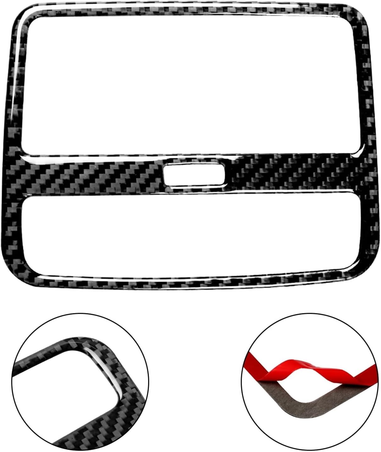 for Audis A4 B9 RS4 S4 2017 2018 2019 Auto Interior Carbon Fiber Car Rear Air Outlet Panel Sticker Cover Decorative Trim Decal