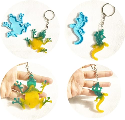 Miniatura 3 de Molde de silicona para velas de geckorana 3D, molde de resina epoxi, herramientas colgantes de joyería, suministros de fabricación de manualidades