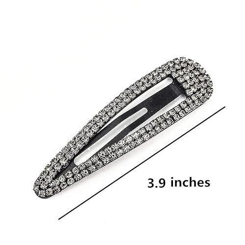 Miniatura 3 de 4 pinzas para el cabello con diamantes de imitación para niñas, horquillas para el cabello, horquillas de metal de cristal, accesorios para el