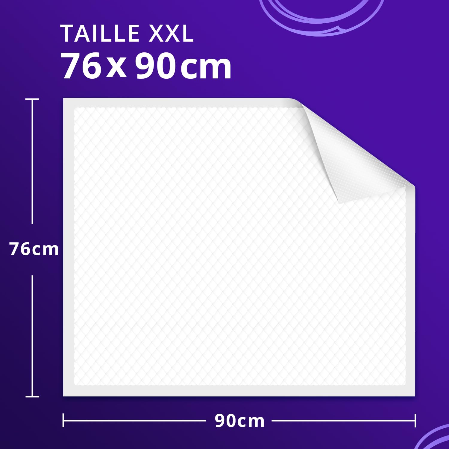 WhyWorry NightShield Alèses Jetables 76 x 90 cm Antidérapant, Matelas de Lit Protections pour Adultes Incontinence et Fuites Urinaires, Tapis Absorbant, Contrôle des Odeurs, 35 Unités