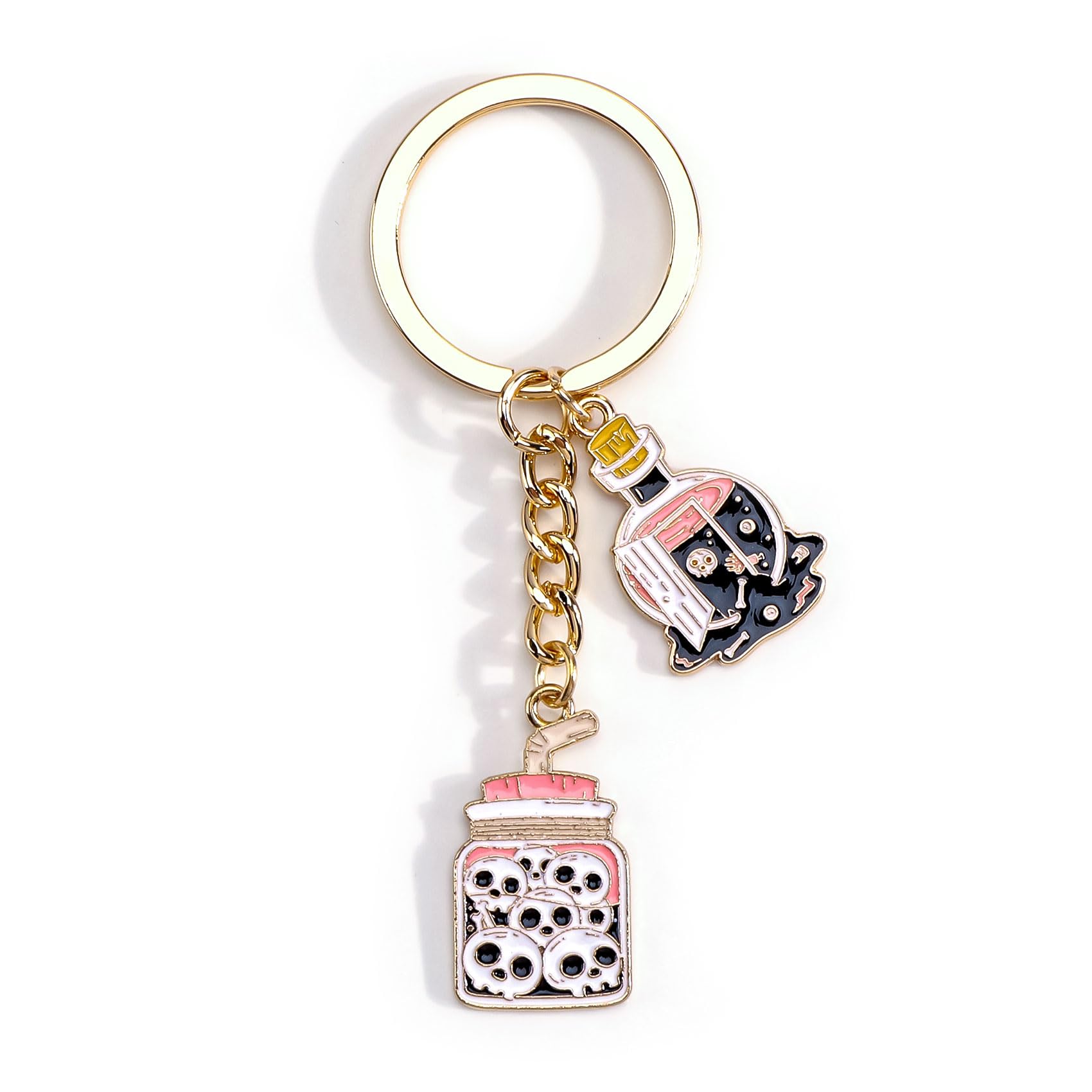 Skull Keychain Skeleton Keychain Punk Accessories Goth Gifts for Women Spooky Gifts for Women Birthday Halloween