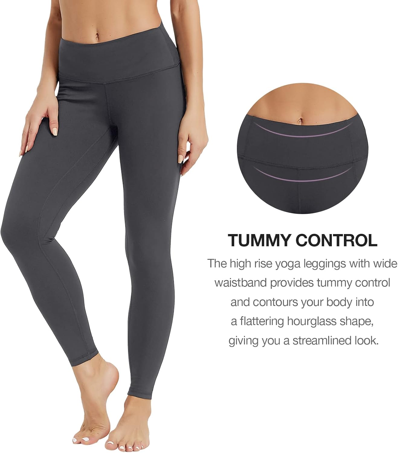 Yoga Leggings for Women with Pockets High Waisted Tummy Control Women's Butt Lift Yoga Workout Leggings Running Pants