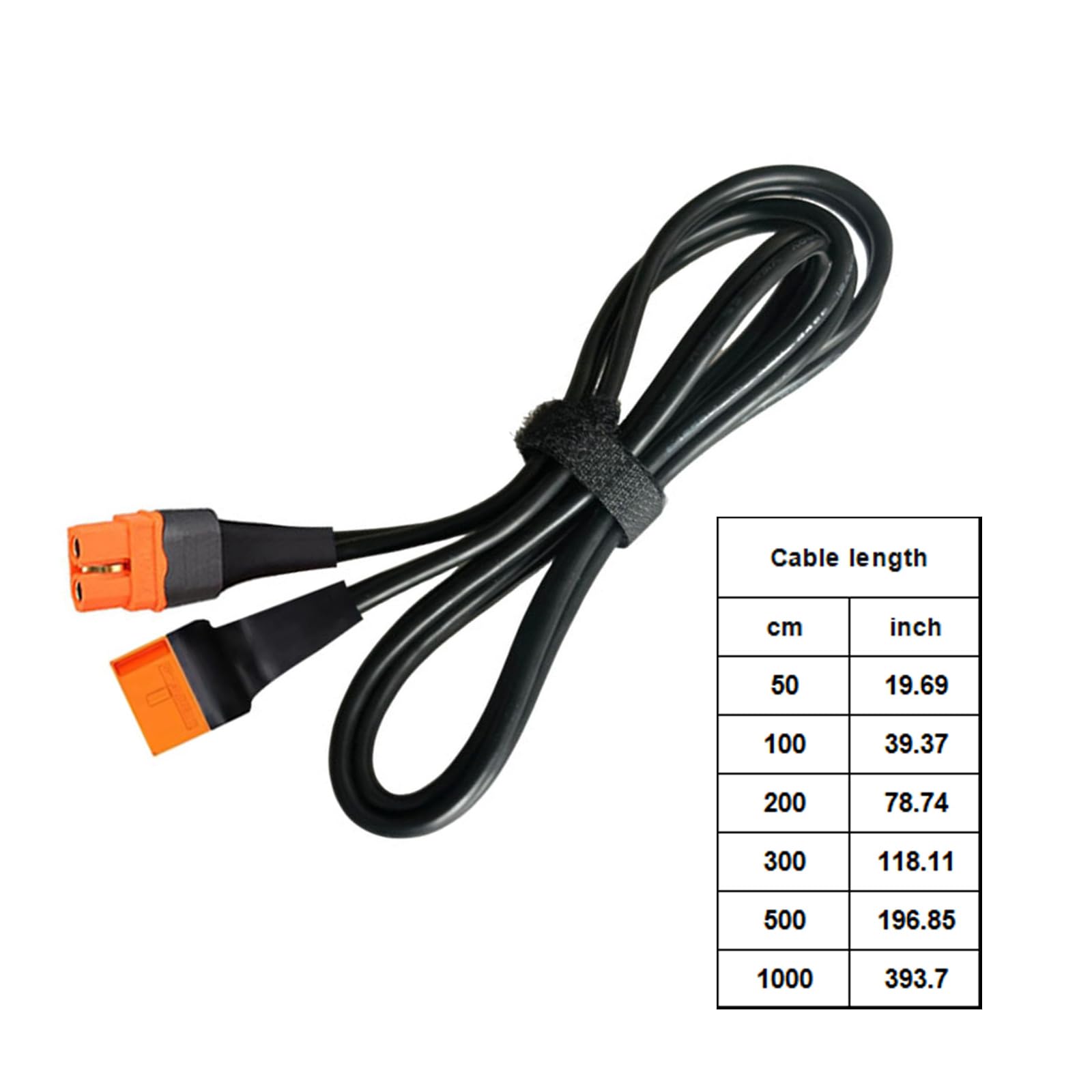 XT60I kabel przedłużający, męski do żeński, 12 AWG, kabel połączeniowy do przenośnych elektrowni i panelu słonecznego, kabel połączeniowy z panelem fotowoltaicznym