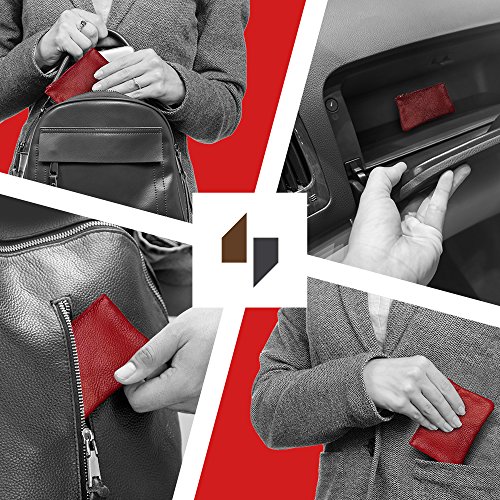 Genuine Leather Small Zipper Pouch Coin Purse for Women Change Holder for Men Size 4 x2.5 Made in U.S.A2