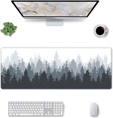 Miniatura 2 de CAIJIZHO Alfombrilla de mouse para juegos de anime grande, antideslizante, impermeable, larga para laptop, ilusión de flores de cerezo, árboles,