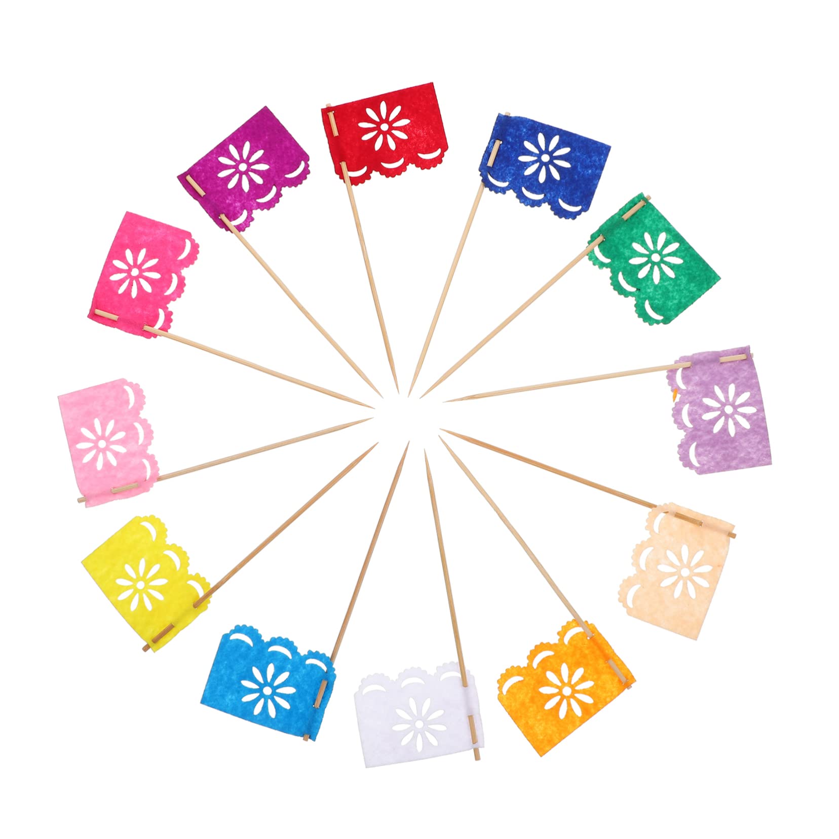 Toppers para tartas del Día de los Muertos Cabilock adornos de oro para pastel 2 juegos