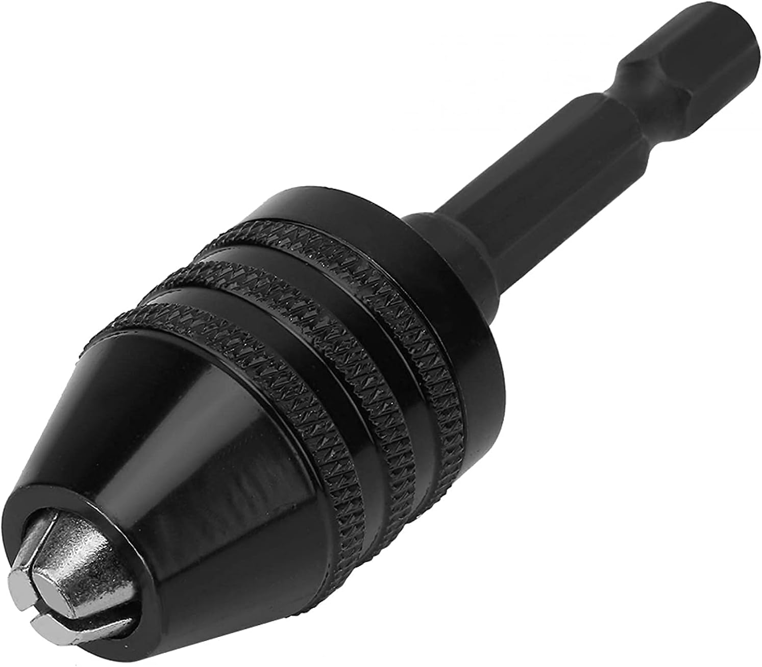 Drill Bit Adapter for Impact Driver- Impact Drill Adapter Converter Hex Shank Keyless Drill Chuck, 1/4 Inch Hex Shank Drill Adapter Conversion Tool 0.8-8mm