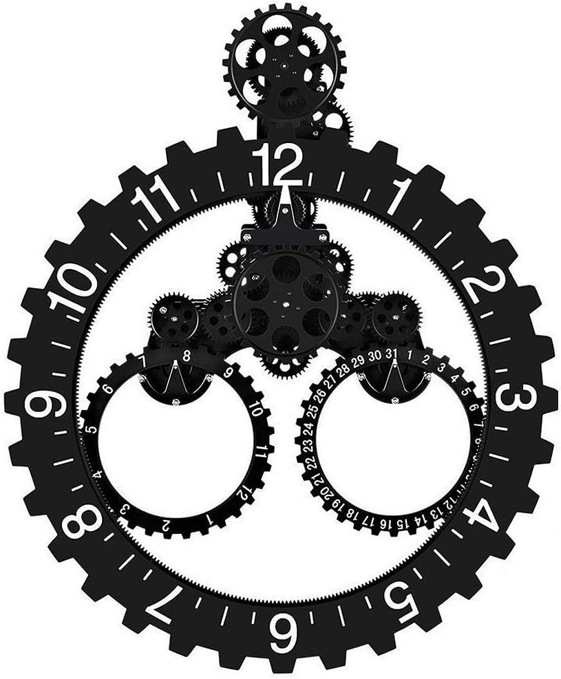 SHISEDECO Large Gear Wheel Hour Wall ClockPremium Plastic