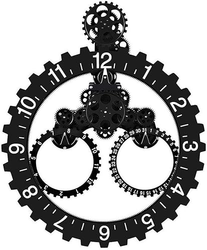 SHISEDECO Reloj de pared de rueda de engranaje grande, plástico de alta calidad, reloj de pared con engranaje móvil 3D, perfecto para sala de estar, SHISEDECO Reloj de pared de rueda de engranaje grande, plástico de alta calidad, reloj de pared con engranaje móvil 3D, perfecto para sala de estar,