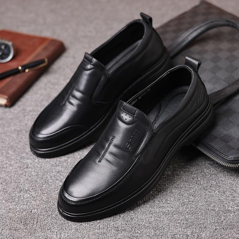 Mens Classic Formal Oxford Lace Up Wedding Pointed Toe Dress Shoes Fashion Round Toe Derby Business Shoes2