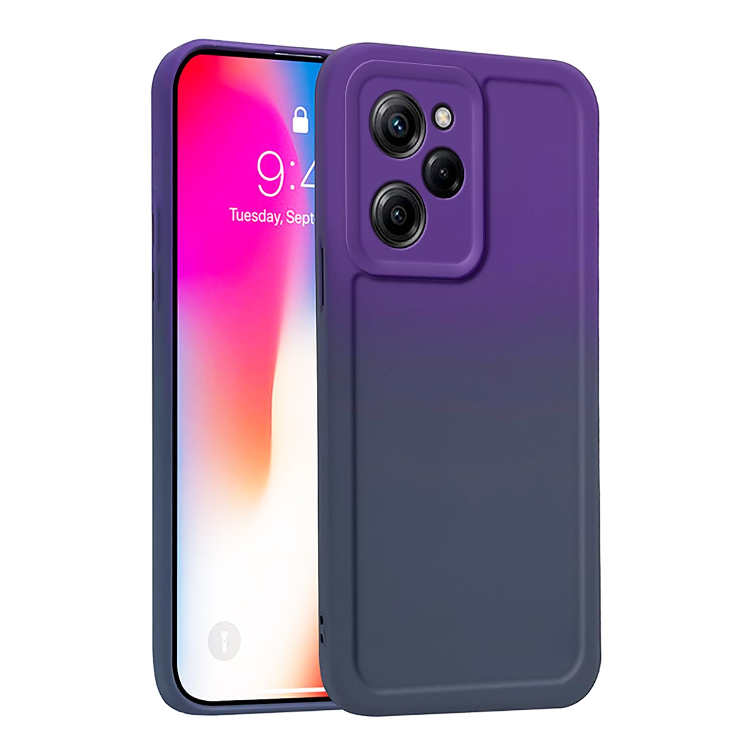 RonRun Cover Compatibile con Xiaomi Poco X5 Pro 5G, Copertura Protettiva, Cover Protettiva Antiurto in Silicone TPU Ultrasottile - Viola