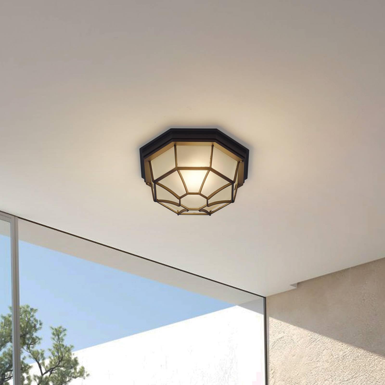 Lindby Plafoniera dimmerabile (Moderno) colore Nero, in Alluminio plafoniera compatta lampada