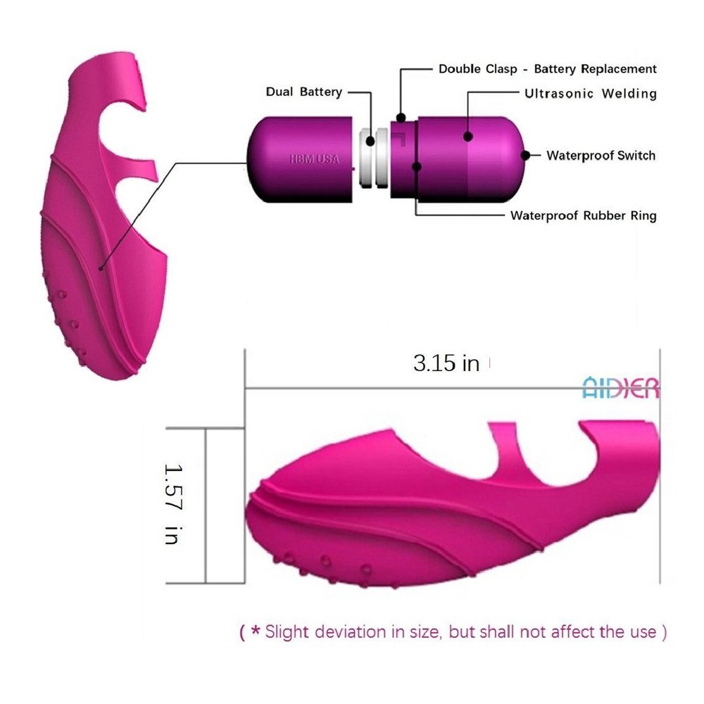 Mini Flírṭíṇg Víbrátíón Sport Attrezzatura sportiva Protezione per le dita Víbrátór (Rosa)