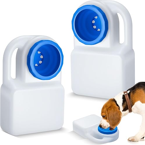 2 unidades de 3 cuartos de galón de agua de viaje para perros, tazón portátil para mascotas, sin derrames, dispensador para mascotas para perros