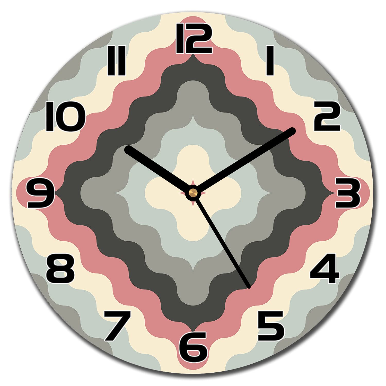 Horloge en verre Coloray 30 cm verre sécurité pour décorer un mur vide de salon