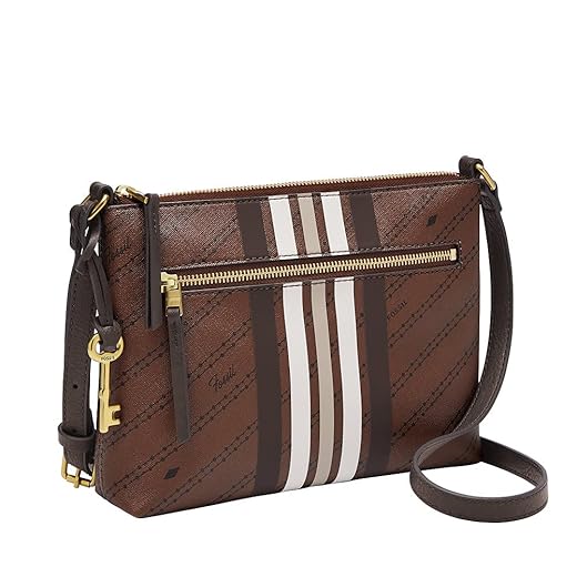 Fossil Tasche für Frauen Fiona, Leder/Polyurethan Trim Crossbody schwarz 25,1 cm L x 4,8 cm B x 19 cm H ZB7266001