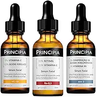 Principia - Kit Trio Vitamina C-10 + Retinol + Ácidos Hialurônicos Skincare
