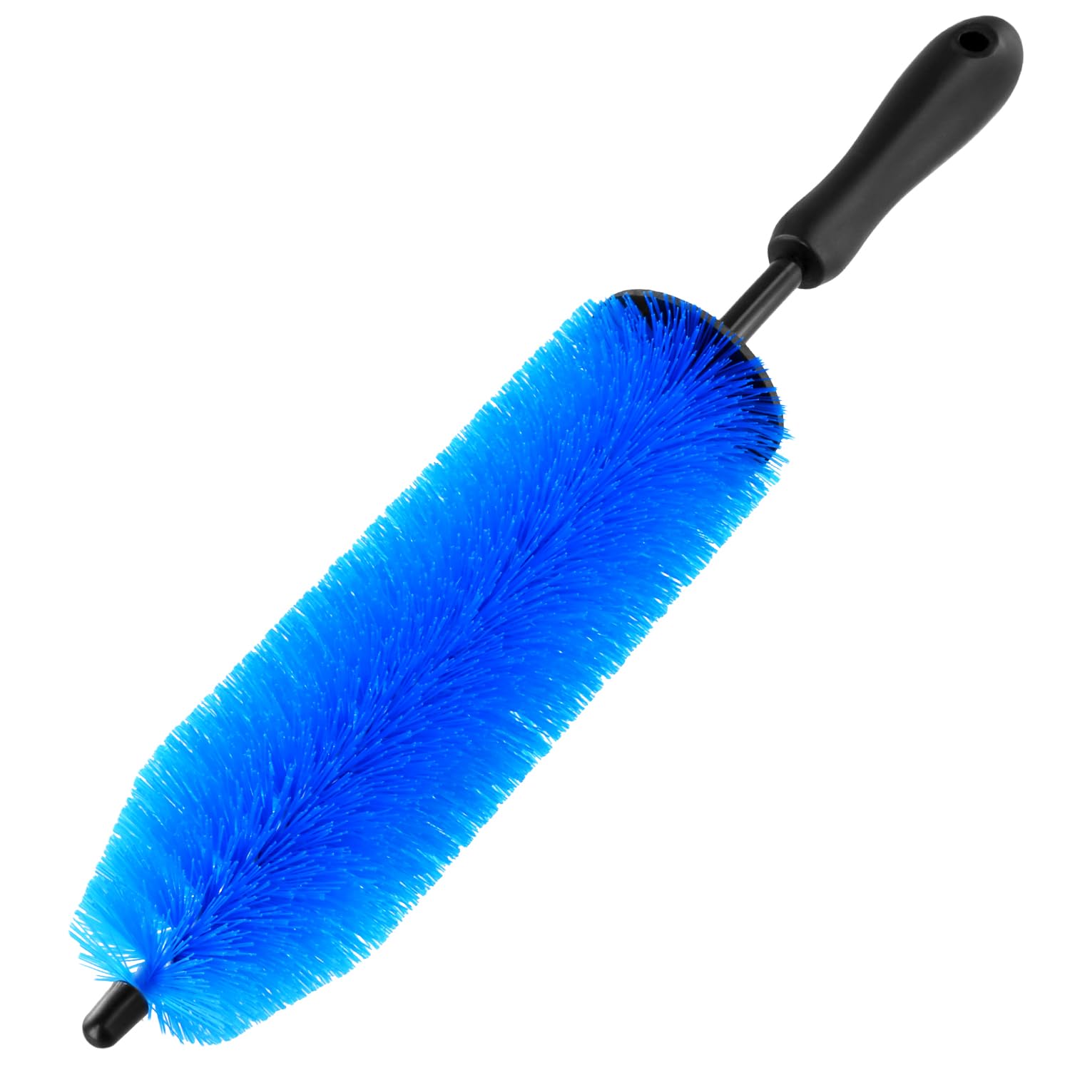 QWORK® Profesjonalna szczotka z długimi felgami do głębokiego czyszczenia, 44 cm niebieska, delikatny środek do czyszczenia felg