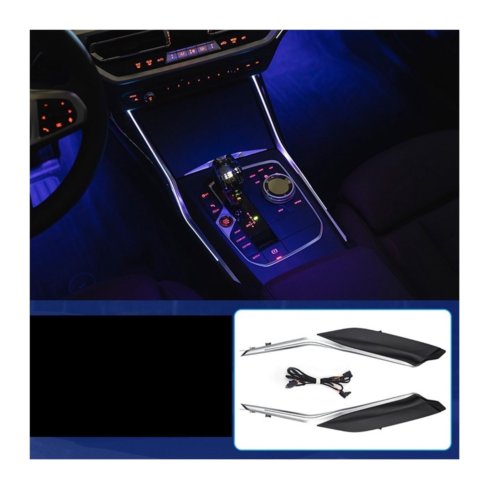XCZPRKMXY 11 Colours Center Console Saddle Light Compatible with BMW 3/4 Series G20 G22 M3 M4 LED Decorative Lights Car Ambient Light