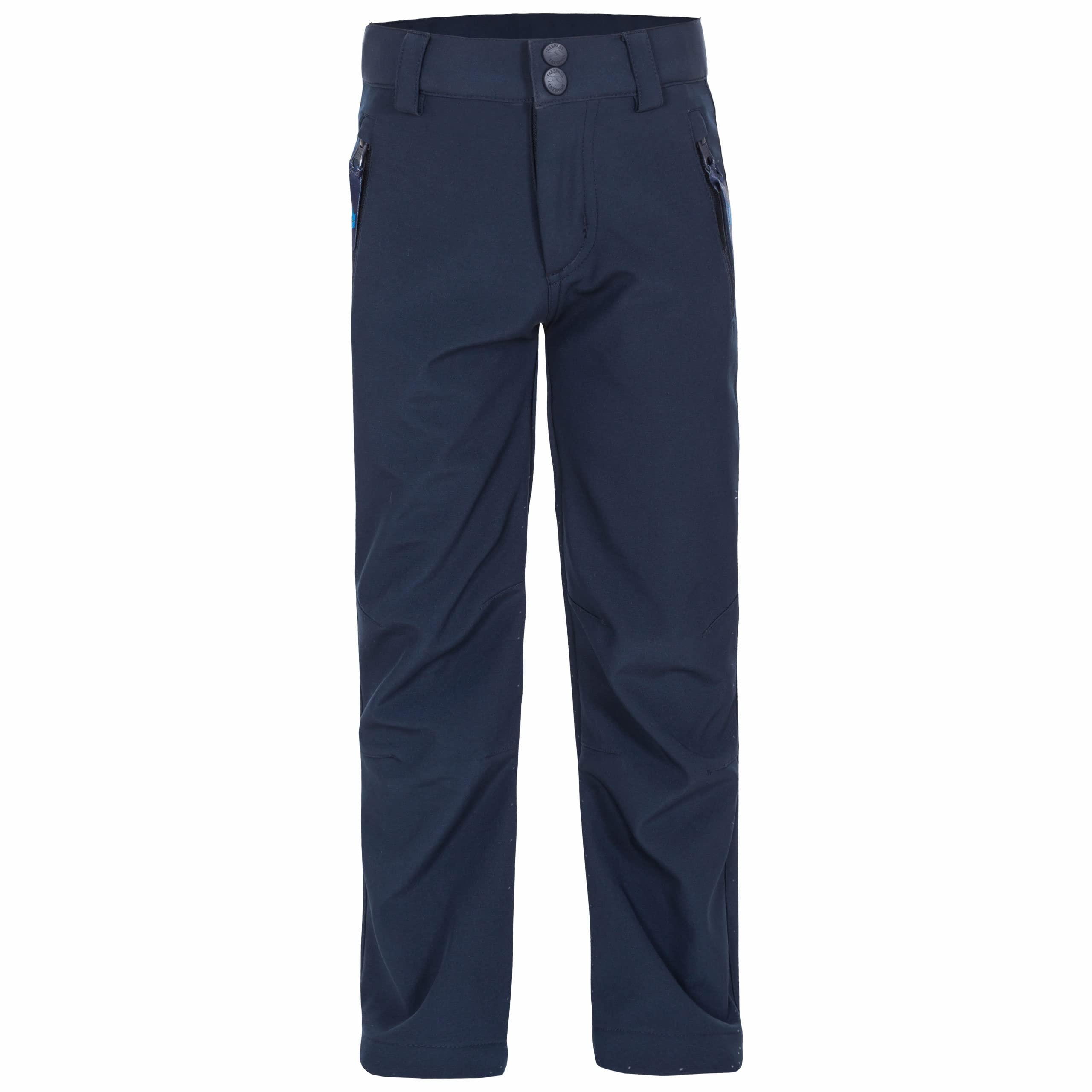 Trespass Galloway, Navy, 2/3, Windproof Softshell Trousers Kids Unisex, Age 2-3, Blue
