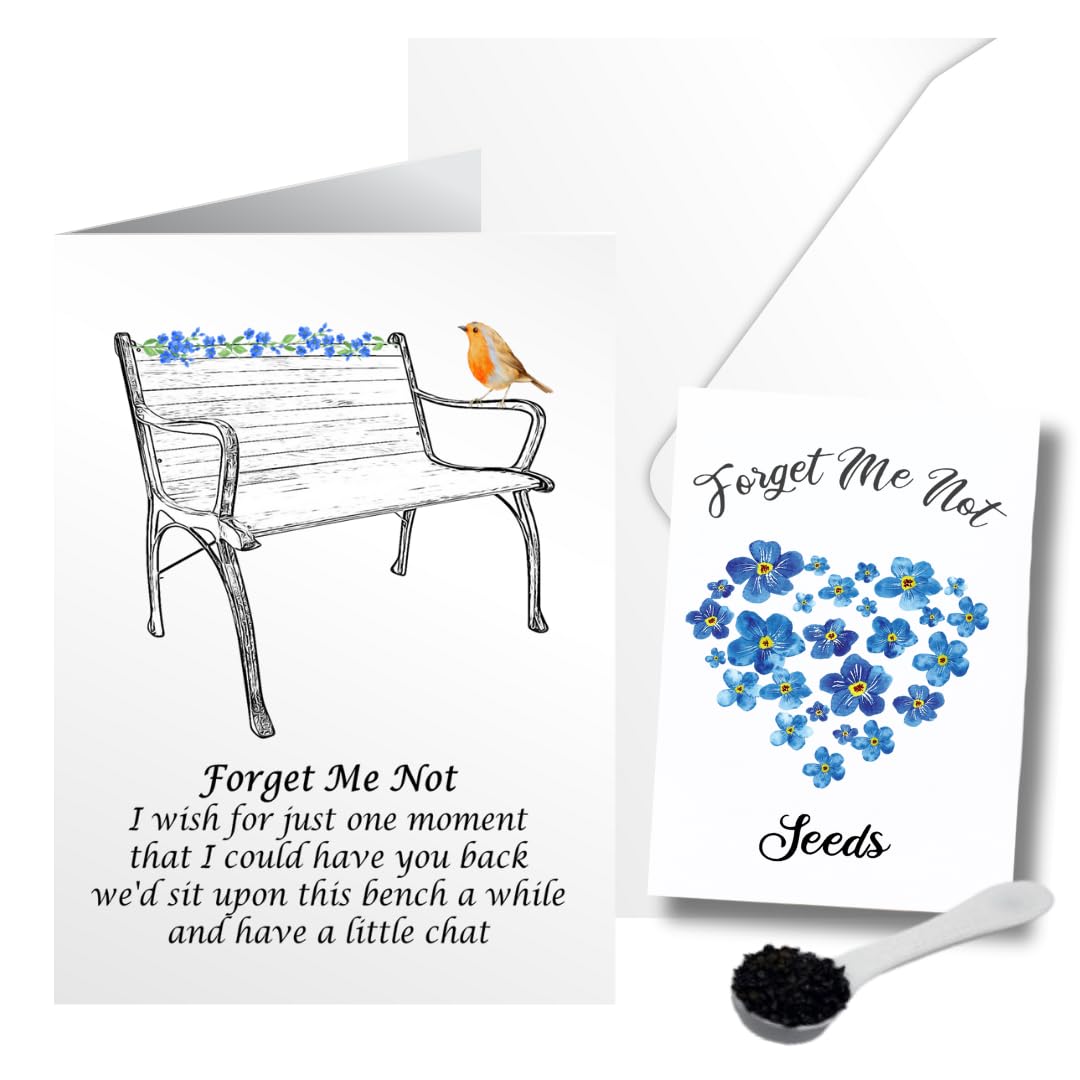 Sympathy Card Gift of Forget Me Not Seeds Matching Seed Packet Memory Card - Have a Little Chat