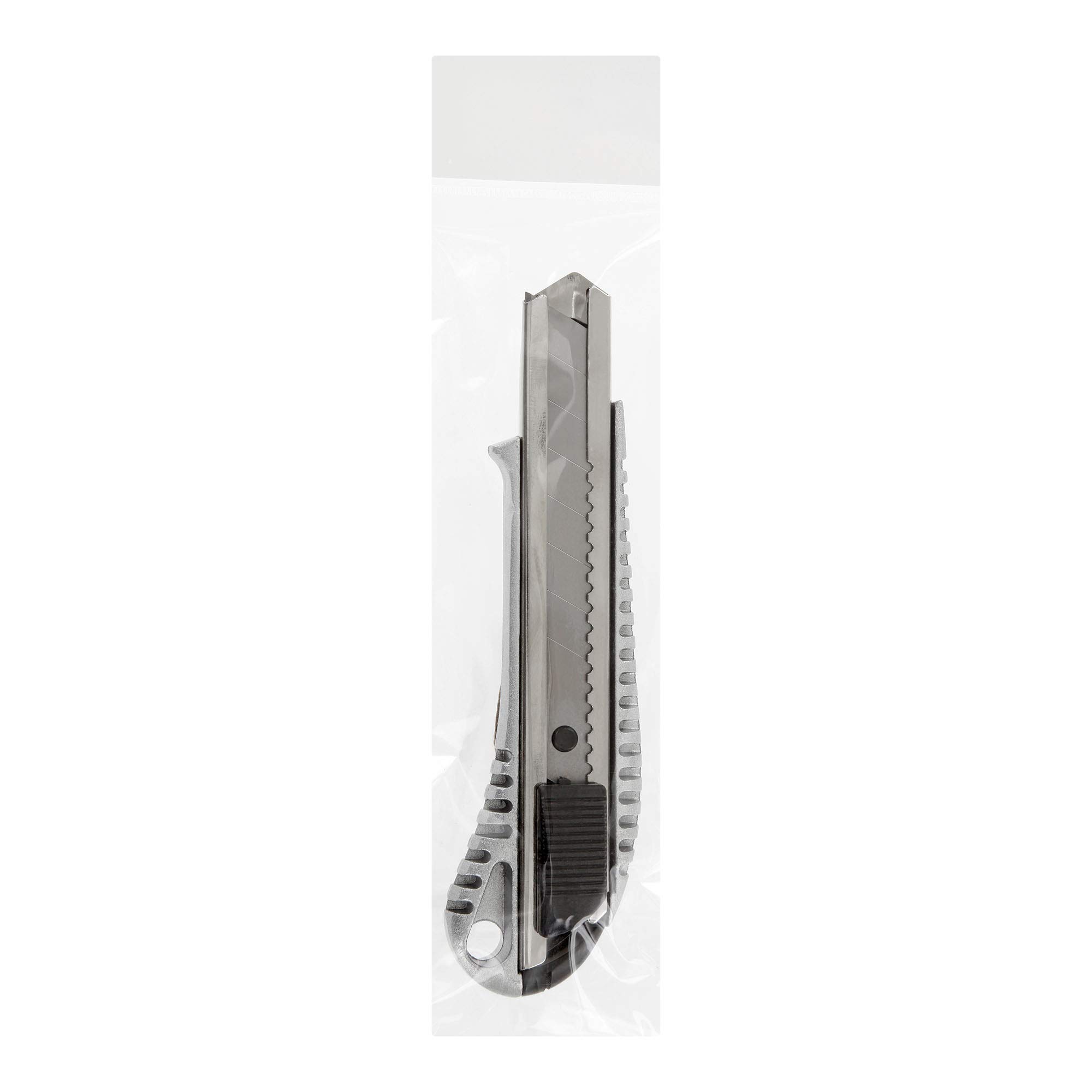 Alu Cuttermesser 18mm, 100 Stk. Druckguss Cutter Alu-Cutter Kartonmesser | Stabil & robust, wackelt nicht, Aluminium-Cutter, Teppichmesser,