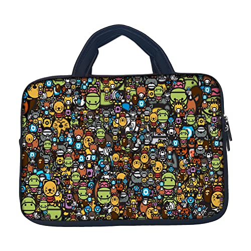 Image of TheSkinMantra Chain Laptop Sleeve Bag Compatible with Laptop /Macbooks /Chrombook /Notebook /Zbook (13.3 Inch (Handle), Manions)
