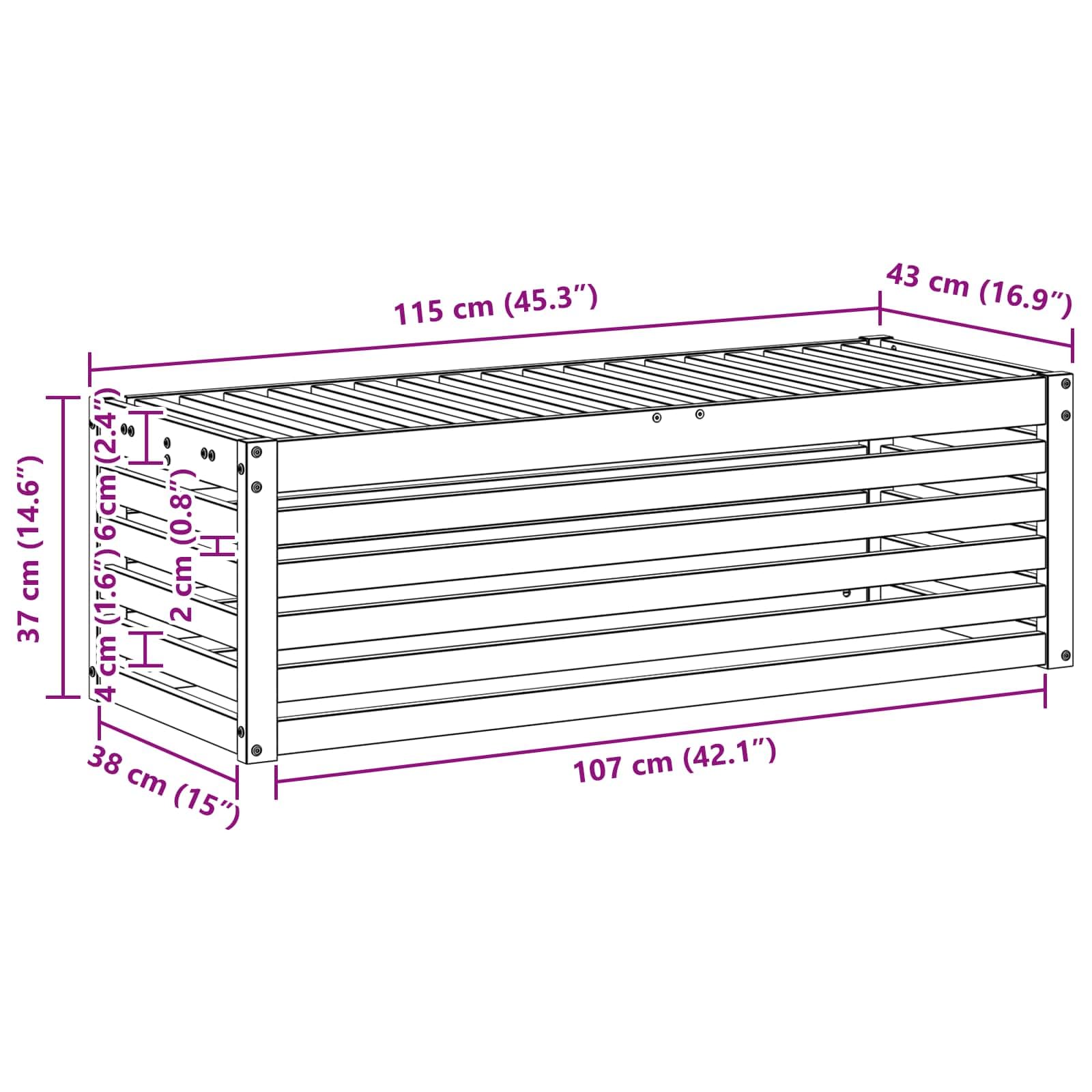 Banco esquinero de 115 x 43 x 37 cm de madera de acacia, diseño moderno, madera maciza robusta para balcón, terraza, jardín, exterior, salón, muebles para balcones pequeños