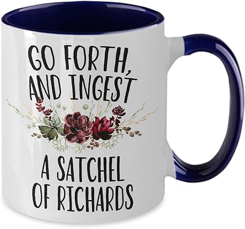 Miniatura 2 de Ingest a Satchel of Richards - Taza de café divertida con texto en inglés "Thou May Eat a Bag of Dicks" para mujer