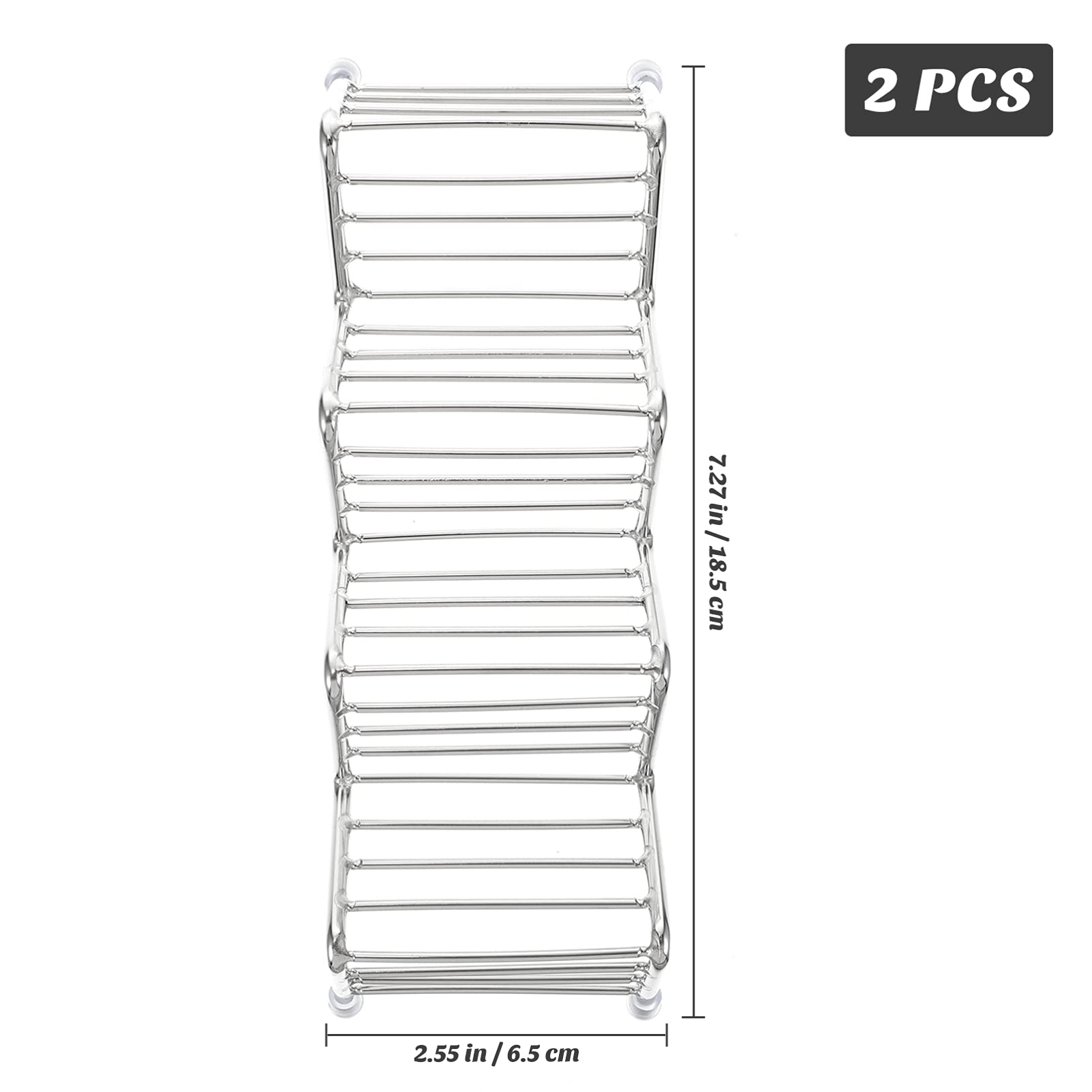 GRIRIW Multipurpose Stainless Steel Holds 2-4 Tacos Wave-shape for and Burritos
